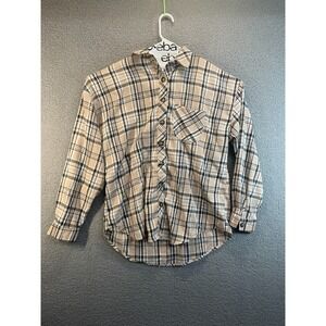 Unbranded Flannel Shirt  Womens Size XL  Plaid Long Sleeve Casual Preppy